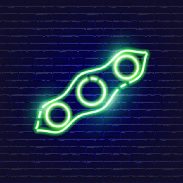 Groene erwten neon pictogram Gloeiend vectorillustratiepictogram voor mobiel web en menuontwerp Voedselconcept