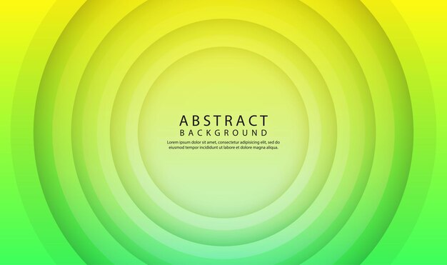 Groene geometrische abstracte overlappende laag als achtergrond met 3d decoratie van cirkelvormen