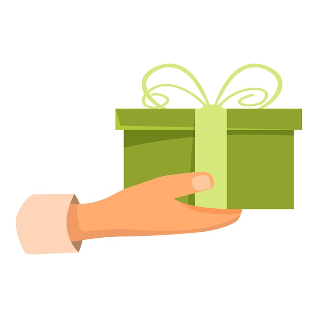 Groene geschenkkist met lint voor geschenken