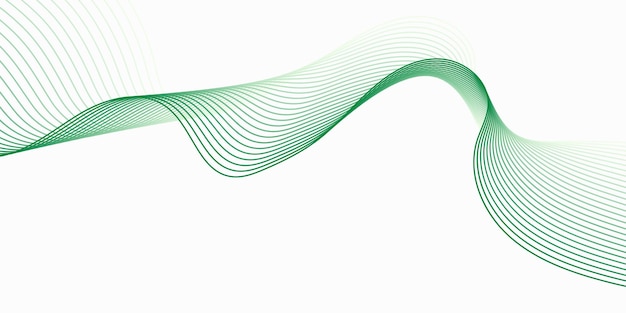 Groene golvende lijnen achtergrond elegante beweging vloeiende lijnen agtergrond gladde groene dunne lijnen golven