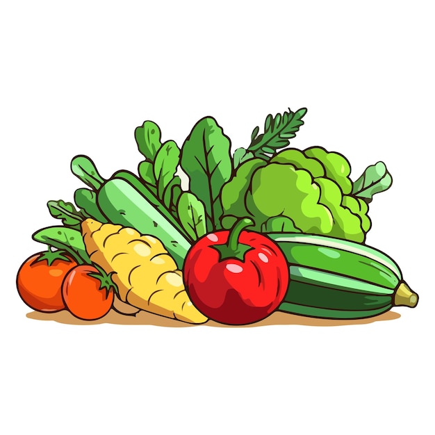 groene groenten vectorillustratie