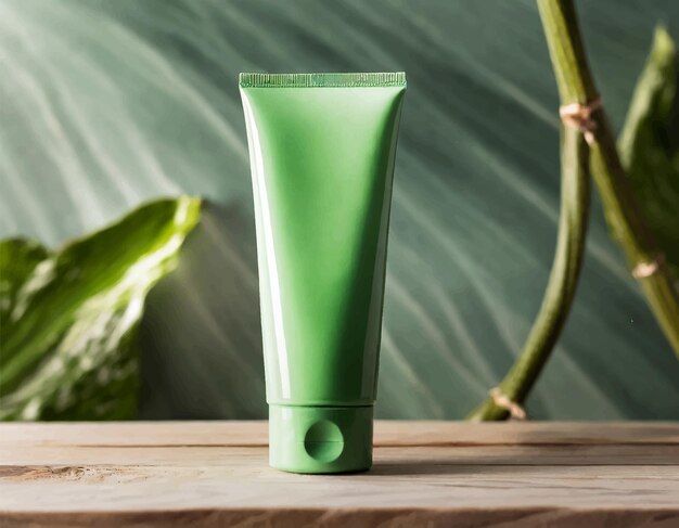 Vector groene handcrème tube mockup