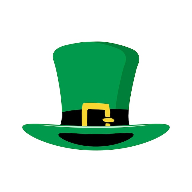 Groene kabouterhoed. Vector modern plat ontwerp voor St. Patrick's Day.