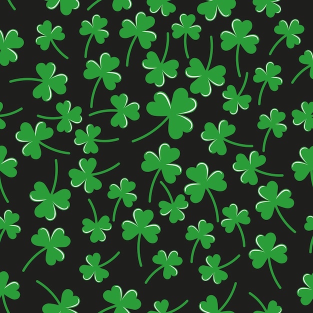 groene klaver het symbool van St. Patrick's day. klaversymbool van Ierland, met de hand getekend in doodle