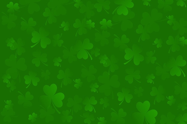 Groene klaver verlaat achtergrond St Patrick's day Lente natuur achtergrond met shamrock Vector