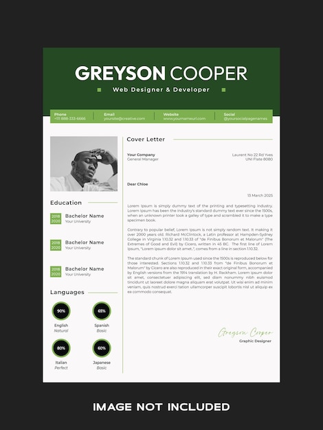 Groene kleur cv cv