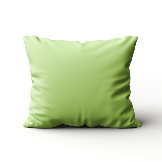 Groene kleur kussen 3D vector witte achtergrond geïsoleerd hi