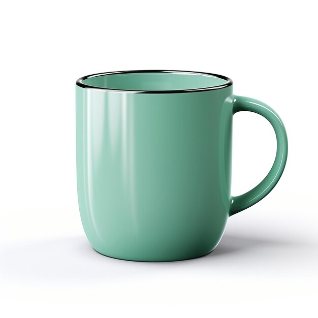 Groene kleur Mug gradiënt vector witte achtergrond geïsoleerd