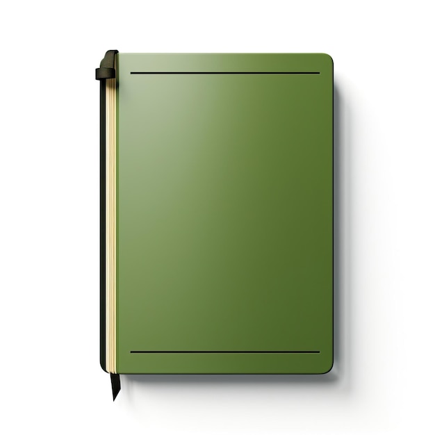 Groene kleur Notebook cartoon vector witte achtergrond isol