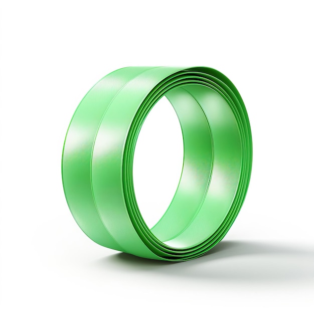 Groene kleur Tape 3D vector witte achtergrond geïsoleerd hoog