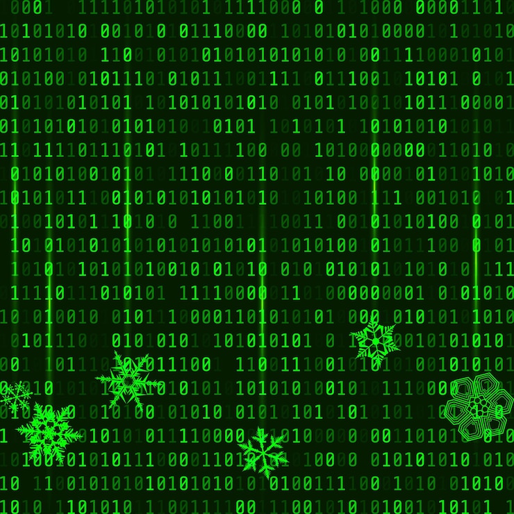 Vector groene kleurcodestromen gloeien op het scherm vector matrixstijl binaire achtergrond