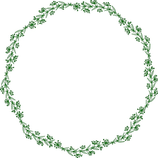 Vector groene krans geïsoleerd op witte achtergrond