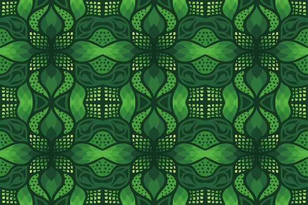 Groene kunst met geometrisch abstract naadloos patroon