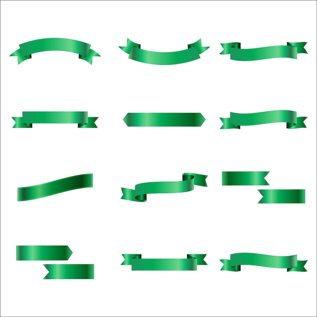 groene lintcollectie groene zijden lintcollectie glanzend heldere gradiënten groene zijden cadeau