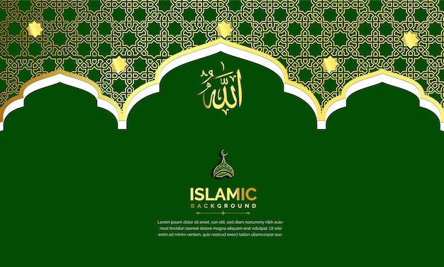 Groene luxe Arabische islamitische achtergrond voor moslim