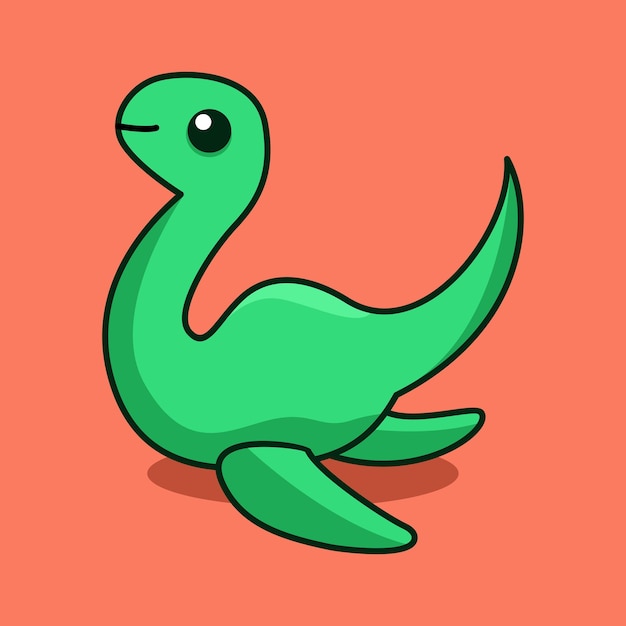 Groene mariene dinosaurus Premium Vectorillustratie