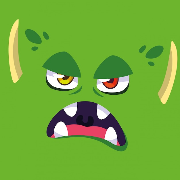 Groene monster cartoon