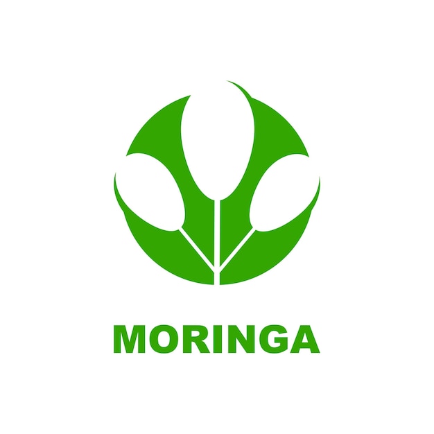 groene moringa blad logo concept ontwerp vector illustratie pictogrammalplaatje met een modern concept