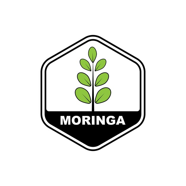 groene moringa blad logo concept ontwerp vector illustratie pictogrammalplaatje met een modern concept