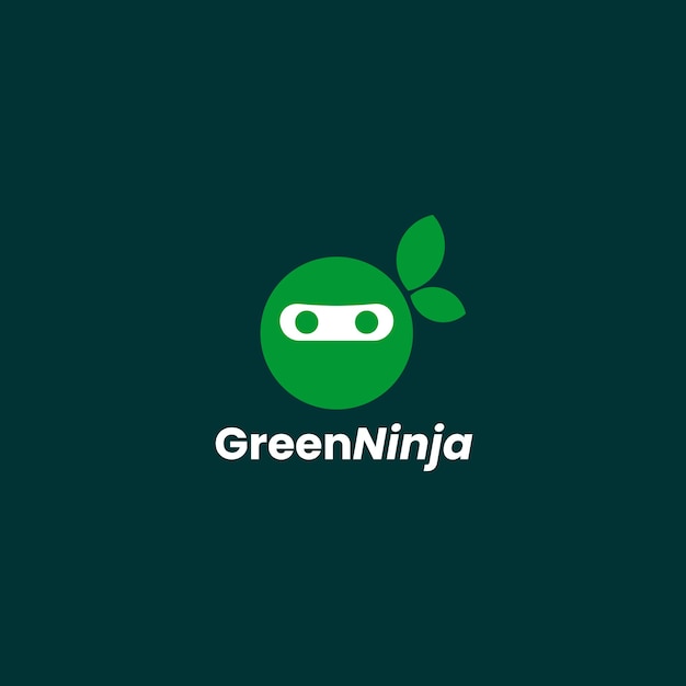 Vector groene ninja-logomascotte