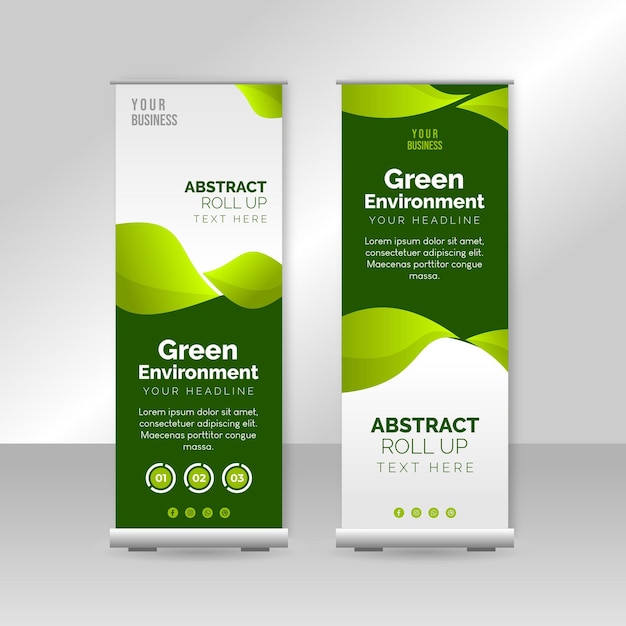 groene omgeving roll-up bannersjabloon