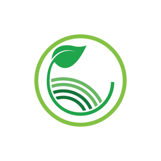 Groene plant boerderij vector logo concept