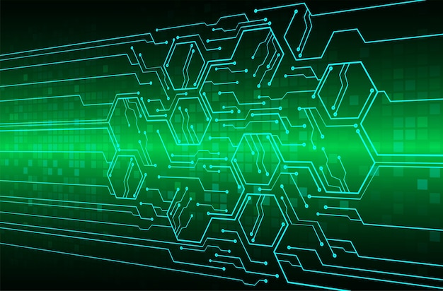 Groene printplaat cyber toekomstige technologie