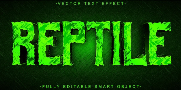 Groene reptile vector volledig bewerkbaar smart object text effect