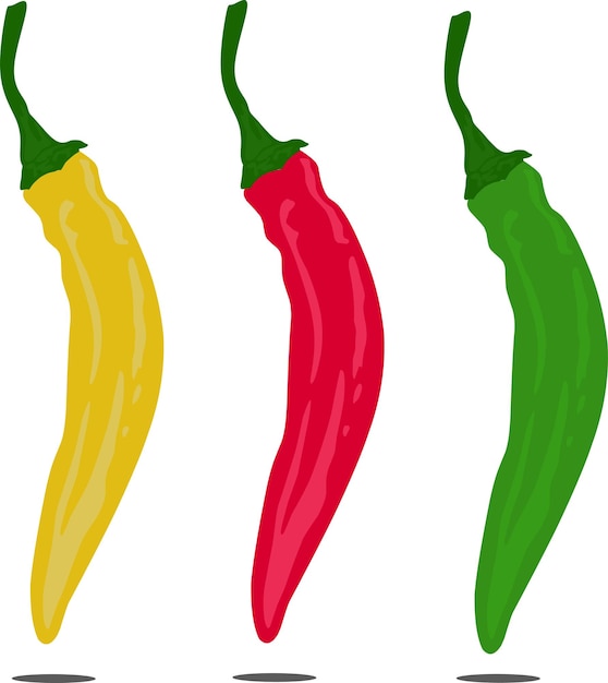 Groene rode chili illustratie vector