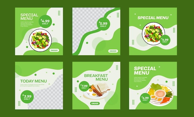 groene salade speciaal menu social media post