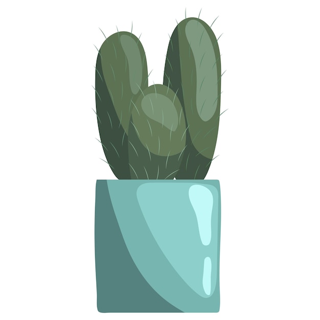 Groene sappige cereus in keramische pot Peruaanse appelcactus gigantische clubcactushaagcactus