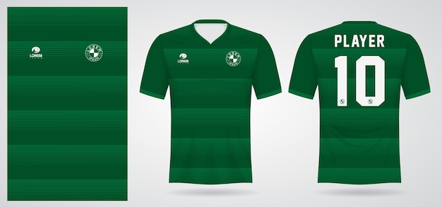 Groene sporttrui-sjabloon voor teamuniformen en voetbalt-shirtontwerp