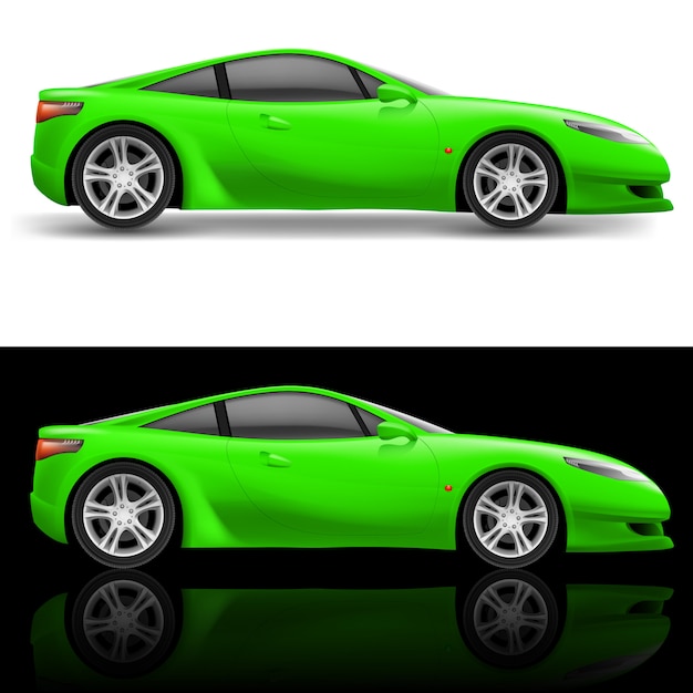 Groene sportwagen