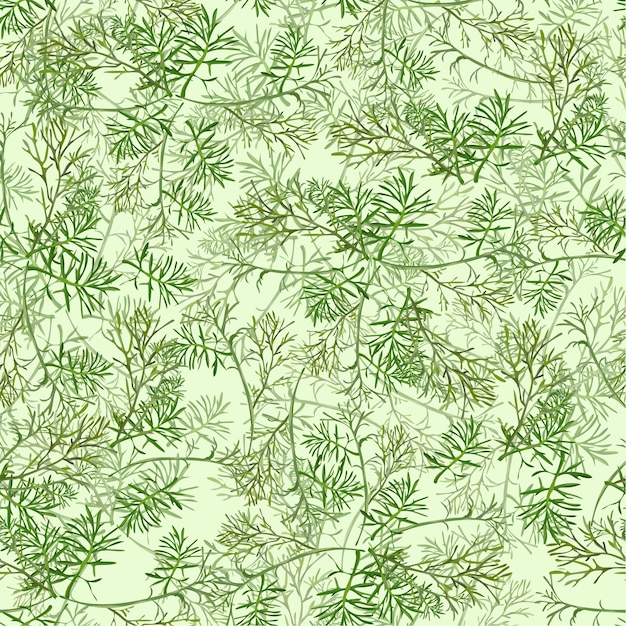 Vector groene struikbladeren naadloos patroon