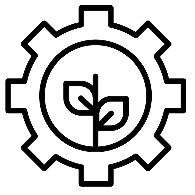 Groene techniekvector icoon illustratie van hernieuwbare energie icoon set