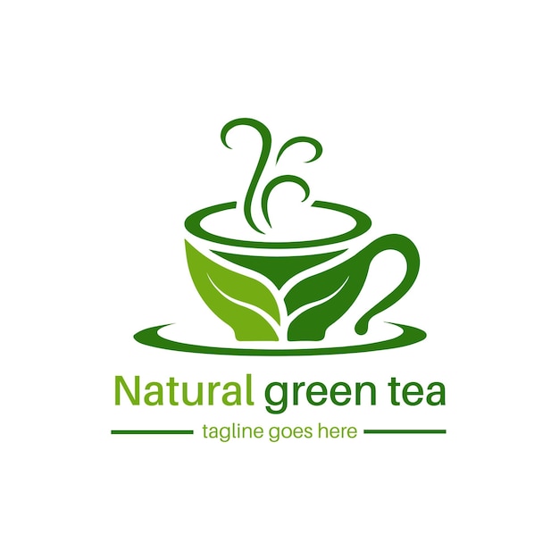 Groene thee logo vector