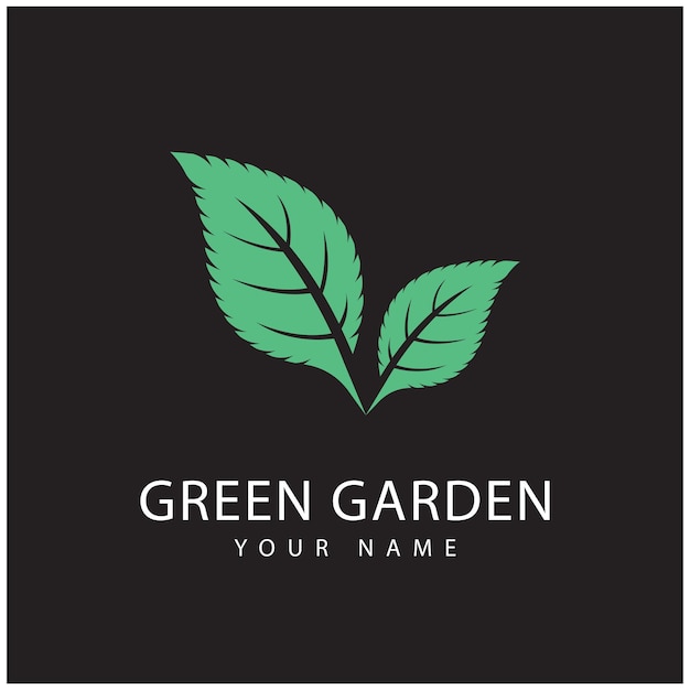 Groene tuin logo vector en symbool