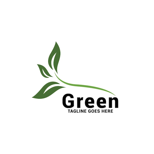 Groene tuin logo vector pictogrammalplaatje