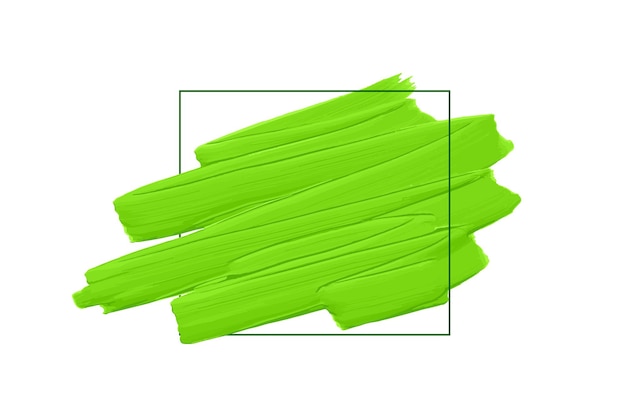 Groene verf met een groene rand en het woord groen erop.