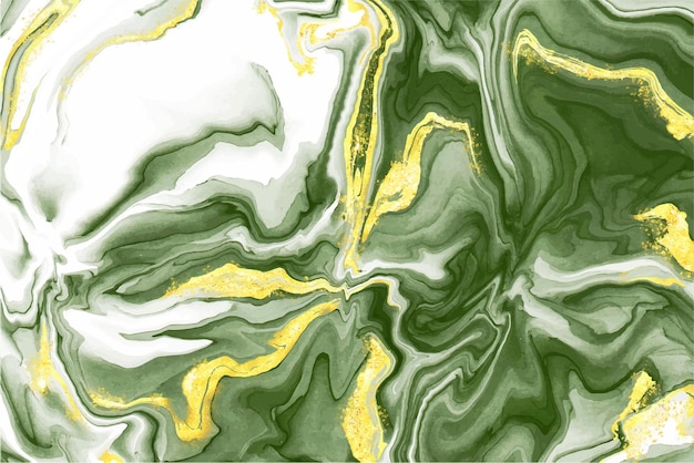 Groene vloeibare marmeren aquarel achtergrond