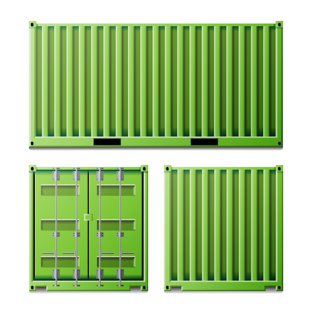 Groene vrachtcontainer