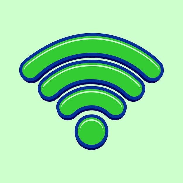 groene wifi icoon vector