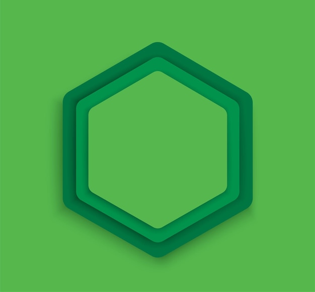 groene zeshoek achtergrond sjabloon vectorillustratie