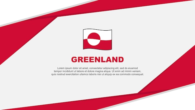 Groenland Vlag Abstracte Achtergrond Ontwerpsjabloon Groenland Onafhankelijkheidsdag Banner Cartoon Vector Illustratie Groenland Achtergrond