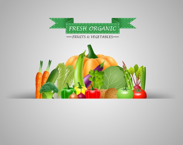 Groenten op een witte achtergrond vector illustratie