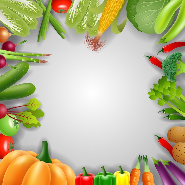 Groenten op een witte achtergrond vector illustratie