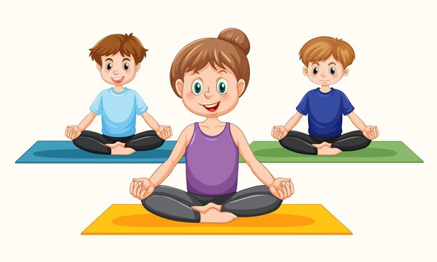 Groep mensen die yoga uitoefenen