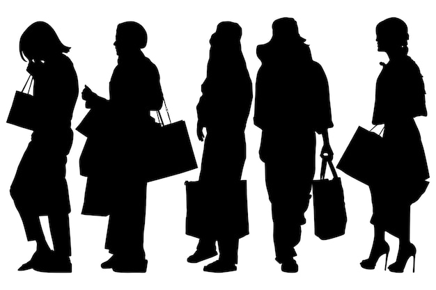 Groep van de Fashion Business Silhouette Woman