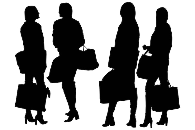 Groep van de Fashion Business Silhouette Woman