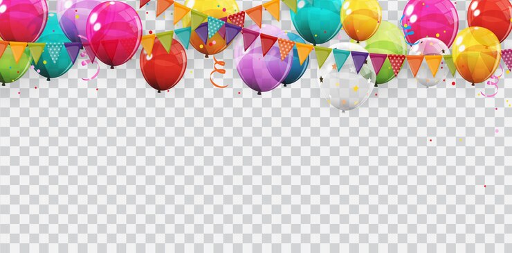 Groep van kleur glanzende helium ballonnen achtergrond. Set ballonnen voor verjaardag, jubileum, feest Feestdecoraties.